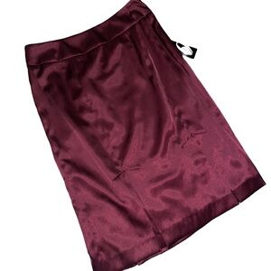 SIZE 4 NINE WEST SKIRT suit silk burgundy skirt